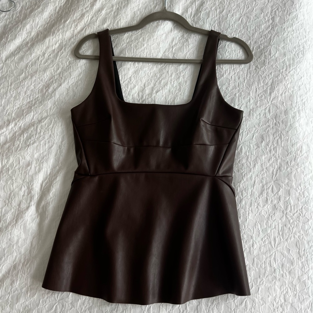 Chocolate Brown Banana Republic Peplum Top